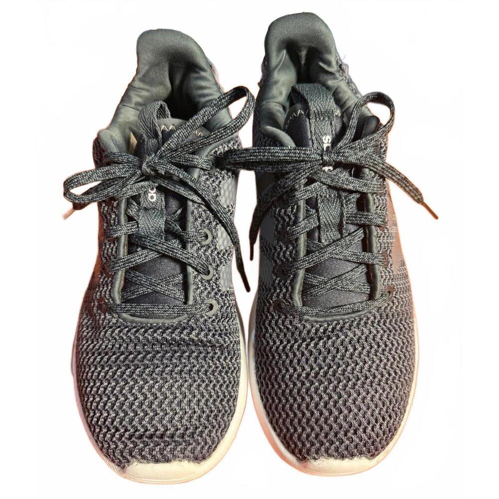 Adidas Cloudfoam Black Mesh Running Shoes
